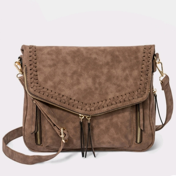 NYC Handbags - New VR NYC Taupe Crossbody Bag Boho Distressed